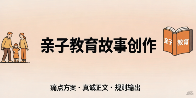 根据亲子教育故事创作口播稿提示词​
