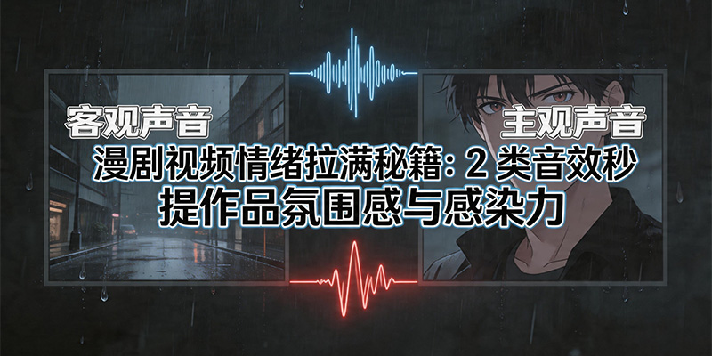 AI漫剧情绪拉满秘籍：2类音效秒提作品氛围感与感染力