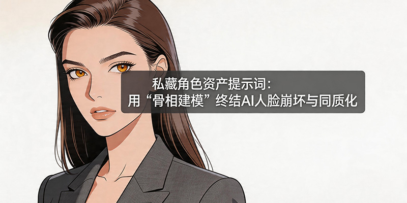 私藏角色资产提示词：用“骨相建模”终结AI人脸崩坏与同质化