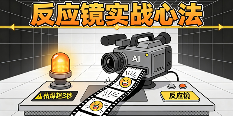 AI漫剧“反应镜”剪辑心法与提示词实战：别让画面枯燥超3秒