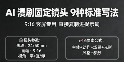 AI 漫剧固定镜头标准参数干货封面