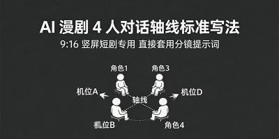 AI 漫剧 4 人对话关系轴线干货封面